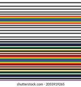 Double Rainbow striped seamless pattern design for fashion textiles and graphics