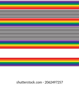 Double Rainbow striped seamless pattern design for fashion textiles and graphics