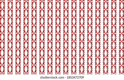 double red bow geometric pattern between rhombuses.
