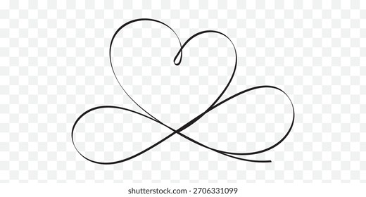 Double of red vector hearts retro styled and stroked by hands with brush for logo, romantic love design, wedding or Valentine's day card. Best Heart Collection Design. Vector illustration.