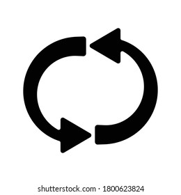 Double reverse arrow, replace icon, exchange linear sign on white background - editable vector illustration eps10