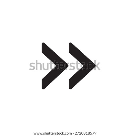 Double right arrow chevron icon for navigation and fast forward