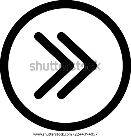 double right chevron arrow icon vector