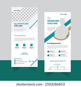Double roll-up design with different color and shapes