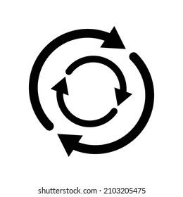 Double rotating arrow icon. Vector.