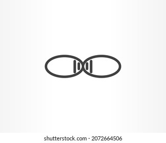 double round circle concept logo icon