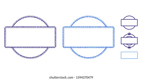 Double Round Rectangle Frame Mosaic Small Stock Vector (Royalty Free ...