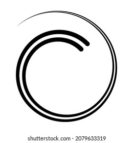 Double round spiral logo template stock illustration