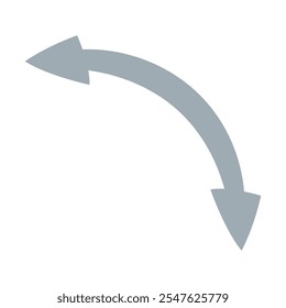 Ponteiro ou seta arredondada dupla para criar designs dinâmicos da Web, infográficos, apresentações