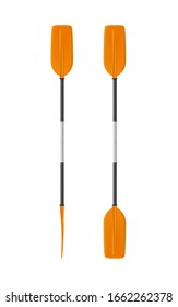 Double rowing paddle on white background. Vector illustration