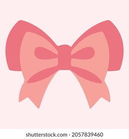 double ruffle bow flat design