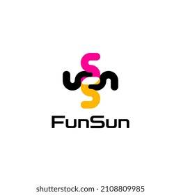 double s negative logo design 