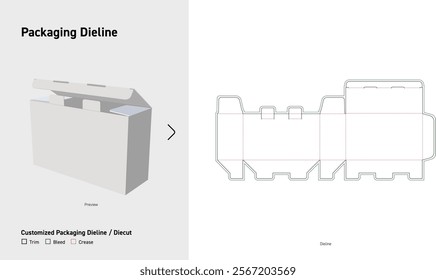 Double safety Tuck End Box Dieline