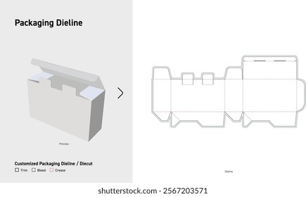 Double safety Tuck End Box Dieline