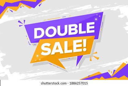 Double sale banner background design