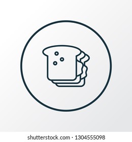 Double sandwich icon line symbol. Premium quality isolated double burger element in trendy style.