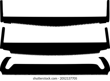 Se incluyen las sierras dobles para la madera. Imagen vectorial.