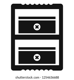 Double sharpener icon. Simple illustration of double sharpener vector icon for web design isolated on white background