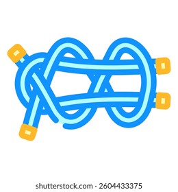 double sheet bend nautical knot color icon vector. double sheet bend nautical knot sign. isolated symbol illustration