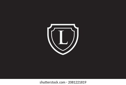 Double shield and golden elegant logo, art, symbol design with alphabet for professional brand and business