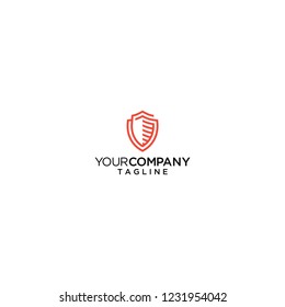 double shield logo vector icon
