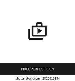 Double Shop Pixel Perfect Icon for Web, App, Presentation. editable outline style. simple icon vector eps 10