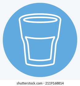 Double Shot Icon in trendy blue eyes style isolated on soft blue background