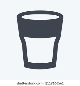 Double Shot Icon in trendy glyph style isolated on soft blue background