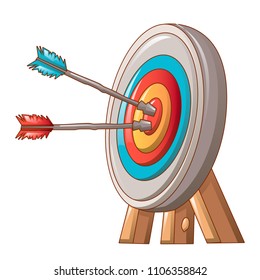Double shot the target icon. Cartoon of double shot the target vector icon for web design isolated on white background