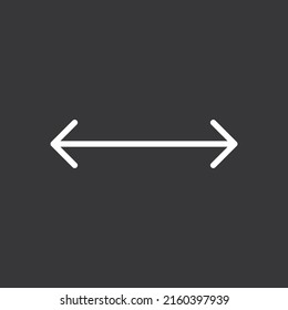 Double side arrow icon on grey background