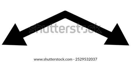 Double side arrow icon vector sing. Semicircular curved thin long double ended arrow.  Vector illustration. 