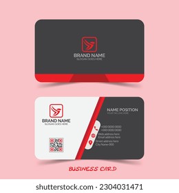 Double side business card template design. Premium visiting card layout 