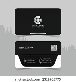 Double side business card template design and background