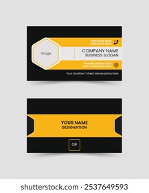 Diseño de doble cara Tarjeta de visita corporativa Vector editable listo para imprimir