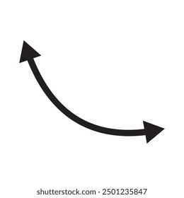 Double side long arrow vector, silhouette. Two side arrow icon vector design eps 10