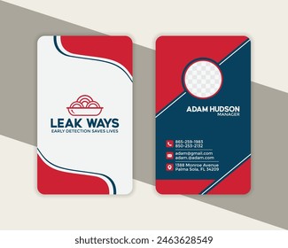 Double Side Vertical Business Card with Round Corner