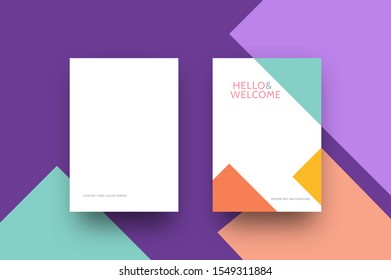 Double Sided A4 Sheet Paper
on Geometric background