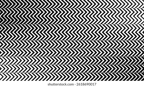 Double Sided Arrows Minimal Black and White Background Pattern.  Striped Transition from Black to White Abstract Strict Lines. Simple Pattern. Vector Illustration.