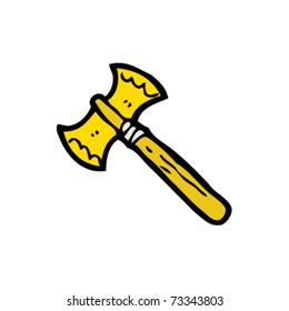 double sided axe cartoon