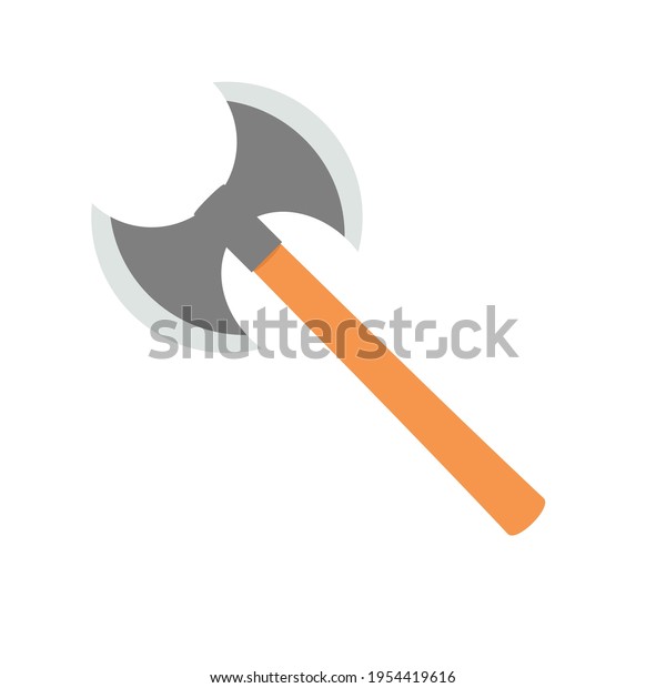 Double Sided Axe Icon Clipart Image Stock Vector Royalty Free