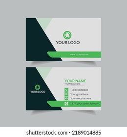 Concepto de tarjeta de visita de doble cara con iconos creativos. Ilustración vectorial.
