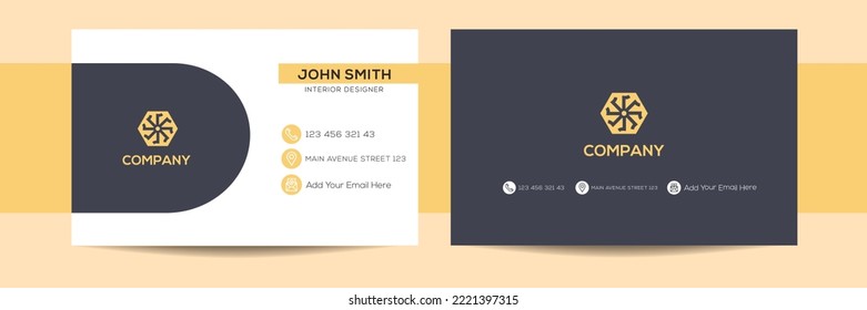 Double sided Business card design template, Visiting card, business card template. Business card for business and personal use