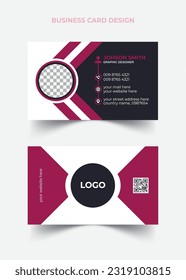 Double sided business card design. Creative business card template.