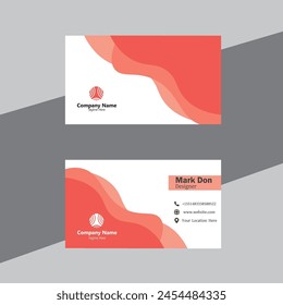 Ilustración de diseño de tarjeta de visita de doble cara 