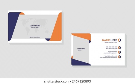 Double sided business card design template .