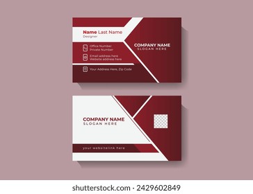 Double sided business card template design