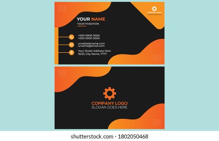 Double sided corporate business card template