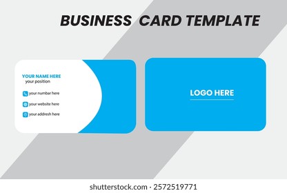 Double sided corporate professional business card template design