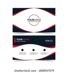 Plantilla de tarjeta comercial creativa de doble cara
