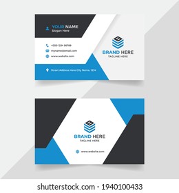 Double sided creative business card template. Modern Business Card - Creative and Clean Business Card Template. Horizontal and vertical layout, Vector illustration